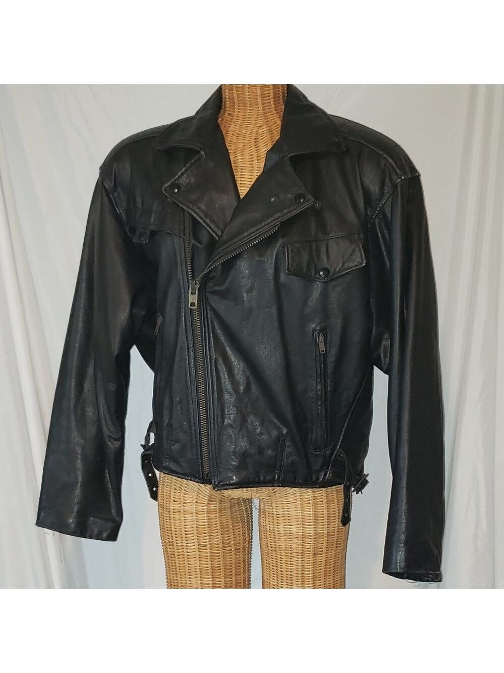 Vintage Ladies MIRAGE Leather Motorcycle Jacket - L